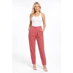 Emporio Armani Dress Pants Women’s Size 6 Straight Pockets Trousers Salmon Pink